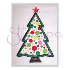 Christmas Tree Applique Design – Plain