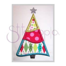 Christmas Tree Applique Design – Curvy