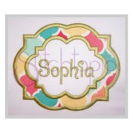 Double Quatrefoil Applique Frame