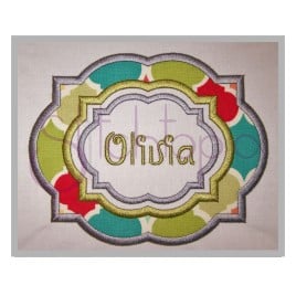 Double Quatrefoil Trio Applique Frame
