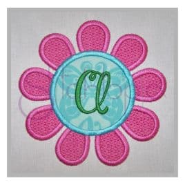 Flower Applique Monogram Set – 4″, 5″