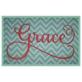 Grace 1 Embroidery Font Set – 2″, 3″, 4″