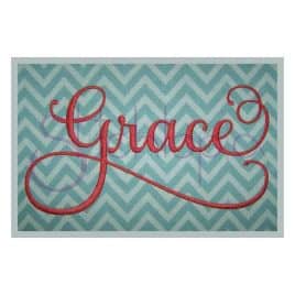 Grace 1 Embroidery Font Set – 5″, 6″, 7″