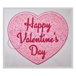 Happy Valentine’s Day Heart Applique