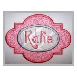 Quatrefoil Oval Applique Frame