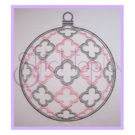 Christmas Ornament Embroidery Design – Clover Round