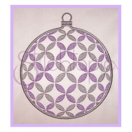 Christmas Ornament Embroidery Design – Flower Round