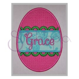 Easter Egg Applique Design – Scalloped