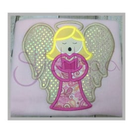 Christmas Angel Applique Design – Caroling