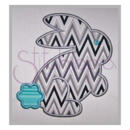 Easter Bunny Silhouette Applique Design