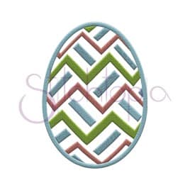 Easter Egg Embroidery Design – Chevron