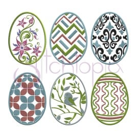 Easter Egg Embroidery Design Set