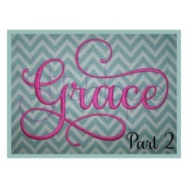 Grace 2 Embroidery Font Set – 5″, 6″, 7″