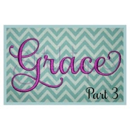 Grace 3 Embroidery Font Set – 5″, 6″, 7″