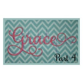 Grace 4 Embroidery Font Set – 5″, 6″, 7″
