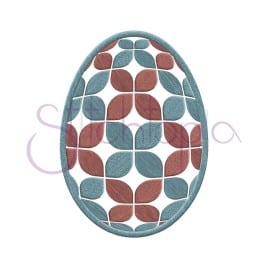 Easter Egg Embroidery Design – Quatrefoil Flower