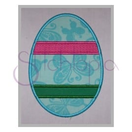 Easter Egg Applique Design – Striped