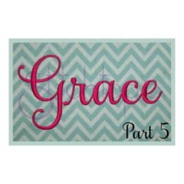 Grace 5 Embroidery Font Set – 2″, 3″, 4″