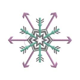 Arrow Snowflake 1 Embroidery Design