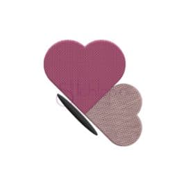 Heart Butterfly Profile Filled Embroidery Design