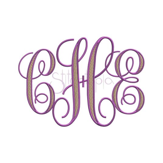 Elegant Filled Embroidery Monogram Stitchtopia