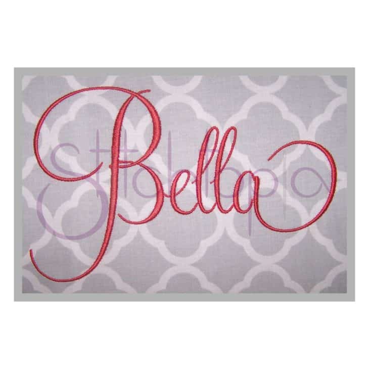 Bella Embroidery Font Set - 2