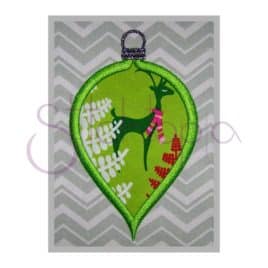 Christmas Ornament Applique Design – Bulb