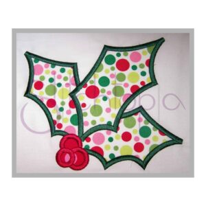 Christmas Holly Applique Design