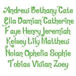 Daisy Embroidery Font - .5" 1" 1.5" 2" 2.5" - Image 3