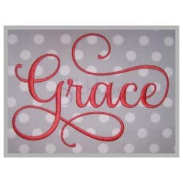 Grace Embroidery Font #2 – 5″, 6″, 7″