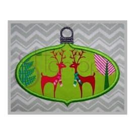 Christmas Ornament Applique Design – Oval