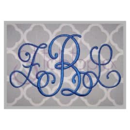 Phoebe Monogram Font – 2″, 3″, 4″