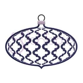 Christmas Ornament Embroidery Design – Quatrefoil Oval