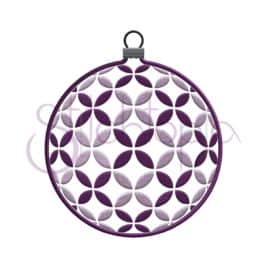 Christmas Ornament Embroidery Design – Flower Round