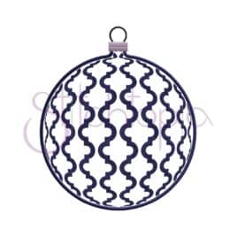 Christmas Ornament Embroidery Design – Quatrefoil Round