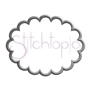 Scalloped Oval Applique Design - Image 2