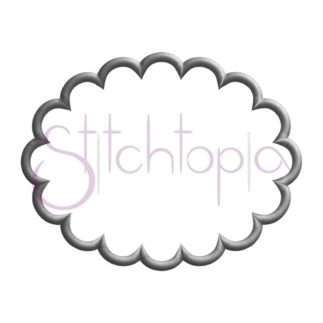 Stitchtopia Scalloped Oval Applique