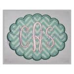 Scalloped Oval Applique Design