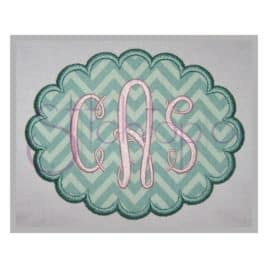 Scalloped Oval Applique Design