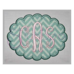 Scalloped Oval Applique Design