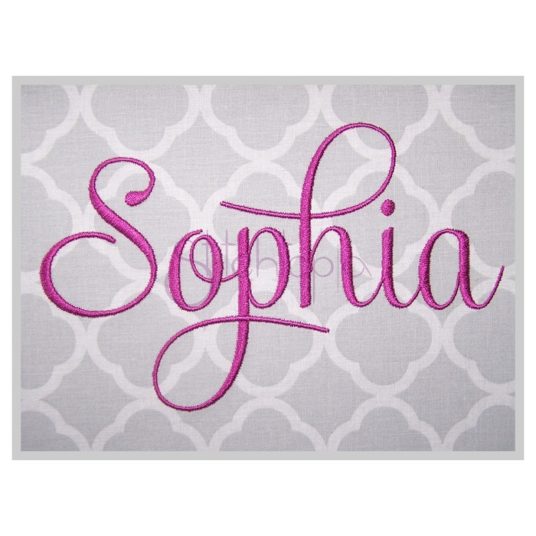 Sophia Embroidery Font Set - 1