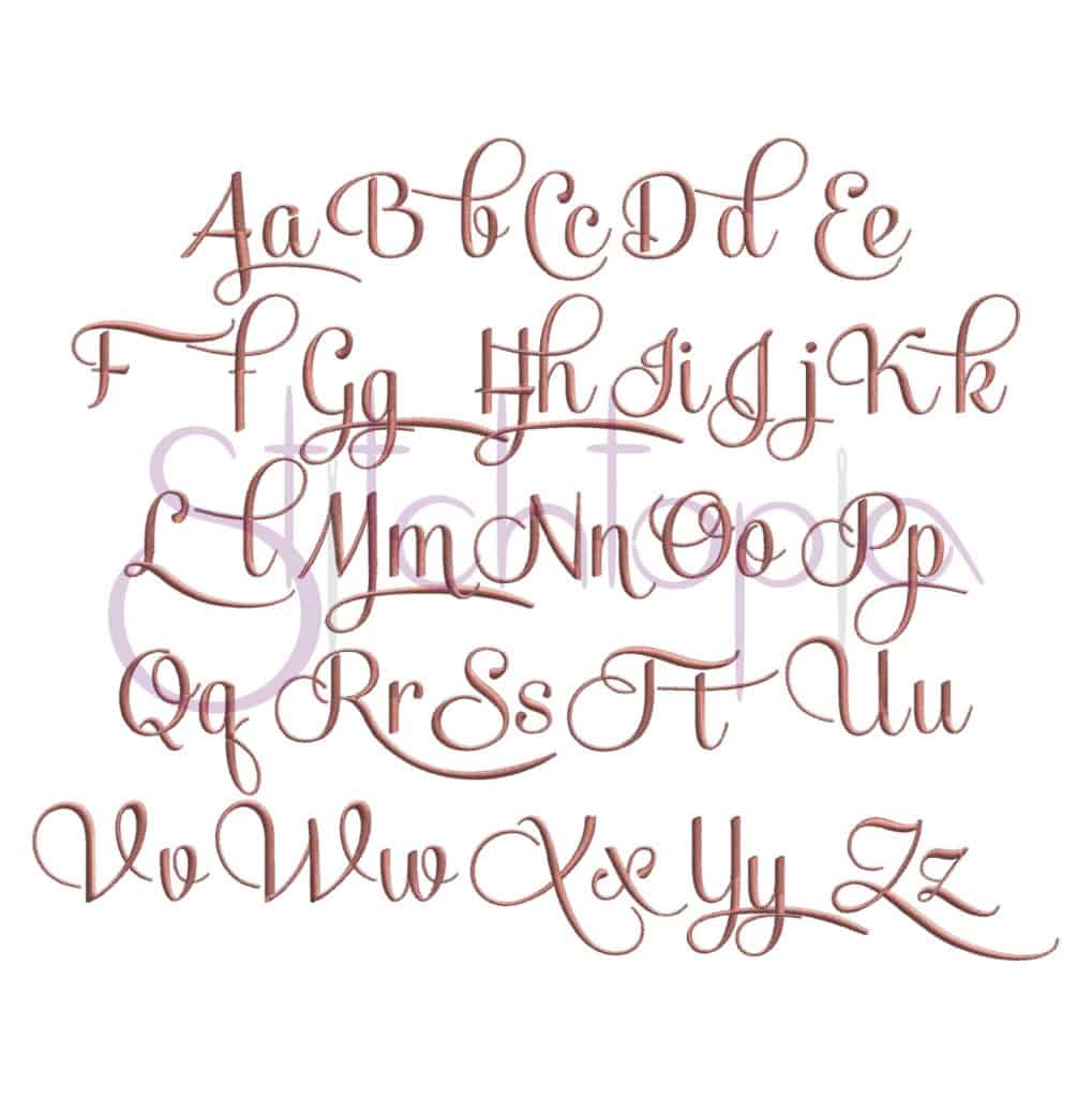 Sophia Embroidery Font Set - 4