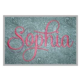Sophia Embroidery Font Set – 4″, 5″, 6″