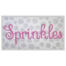 Sprinkles Embroidery Font Set – 1″, 2″, 3″