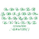 Swirl Script Embroidery Font - 1