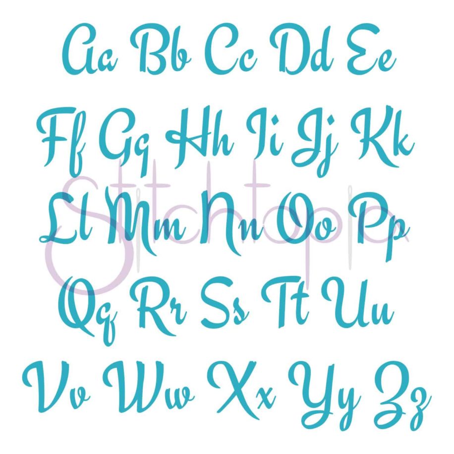 Aubrey Embroidery Font Set - 1