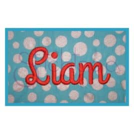 Liam Embroidery Font Set – .5″ 1″ 2″ 3″