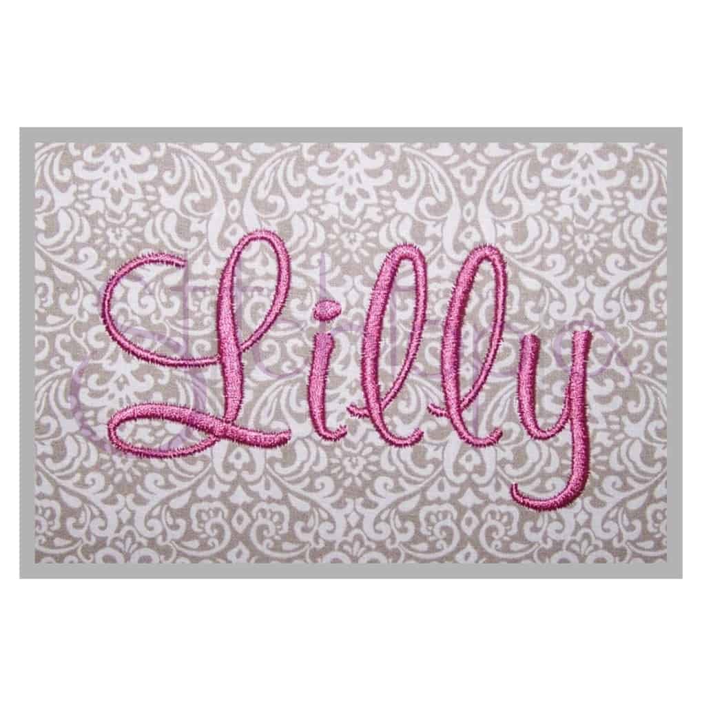 Lilly Embroidery Font Set - 1