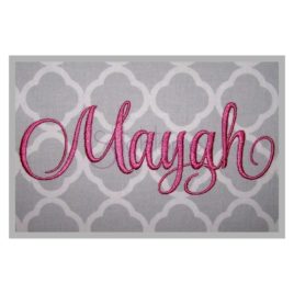 Mayah Embroidery Font #2 – .5″ 1″ 1.5″ 2″ 2.5″ 3″