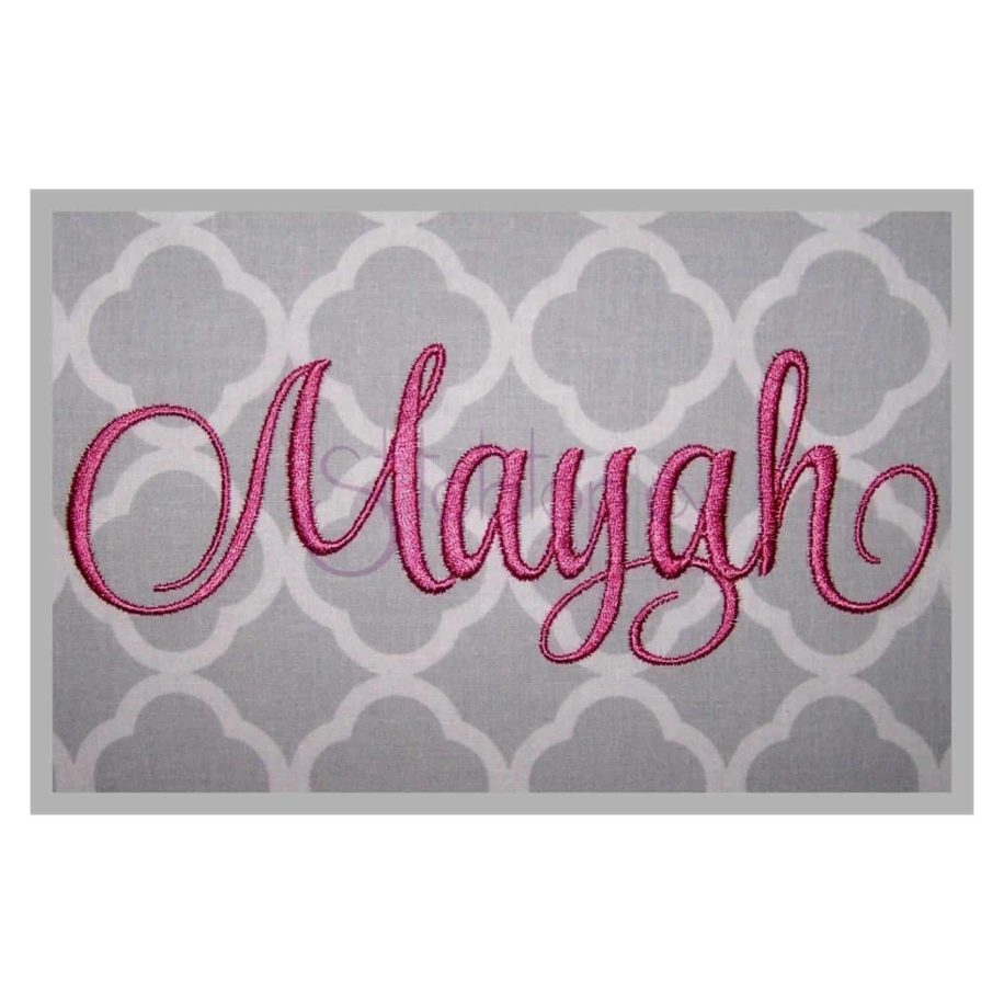 Mayah Embroidery Font #2 - .5